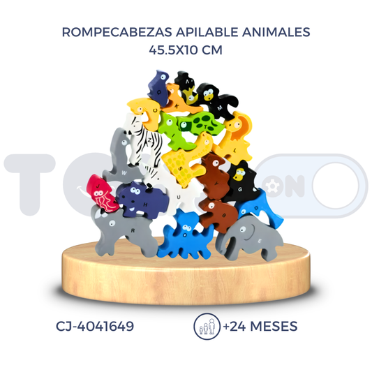 ROMPECABEZAS APILABLE ANIMALES (24M+)