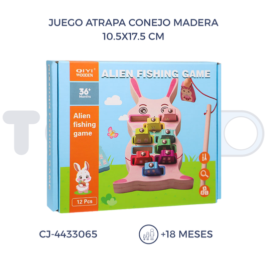 JUEGO ATRAPA CONEJO MADERA (18M+)