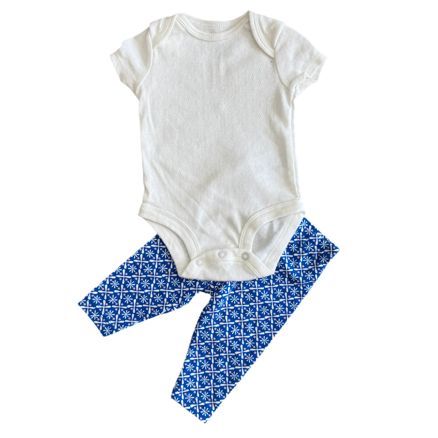 CONJUNTO 2 PIEZAS BODY/PANTALÓN ESTAMPADO FLORES (3M)