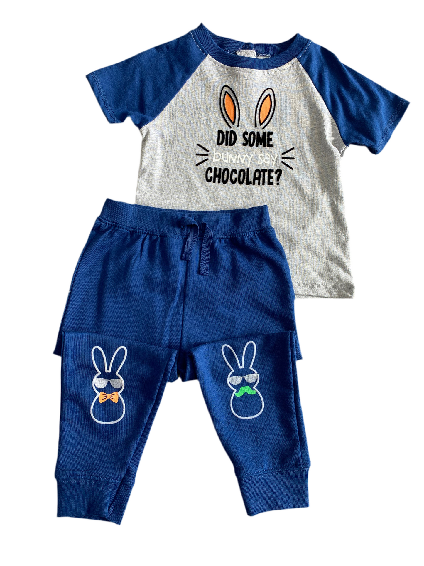CONJUNTO 2 PIEZAS CAMISETA/PANTALÓN ESTAMPADO BUNNY (9-12M)