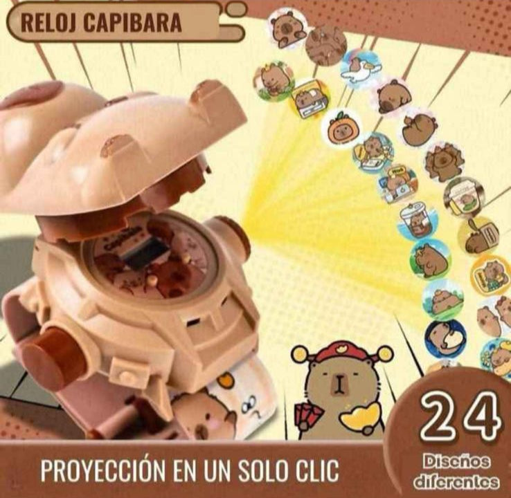 RELOJ/PROYECTOR CAPIBARA