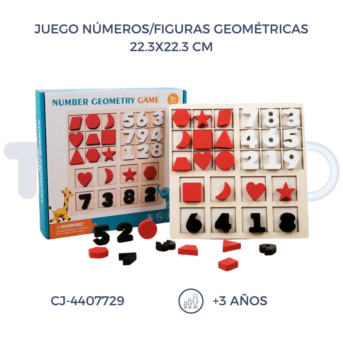JUEGO NÚMEROS/FIGURAS GEOMÉTRICAS (3+)