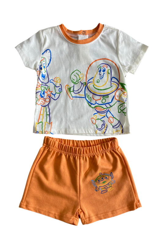 CONJUNTO 2 PIEZAS CAMISETA MANGA CORTA/SHORT BLY (12M/1T)