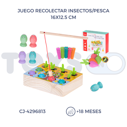 JUEGO RECOLECTAR INSECTOS/PESCA (18M+)