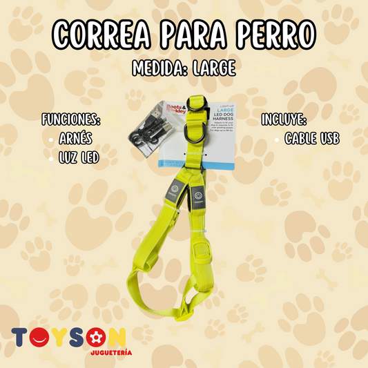 ARNÉS DE PERRO CON LUZ LED