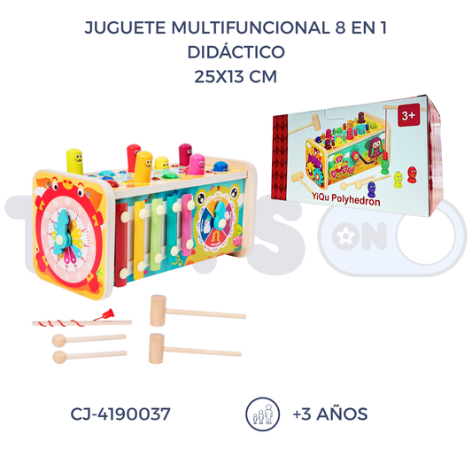 JUGUETE MULTIFUNCIONAL 8 EN 1 DIDÁCTICO (3+)