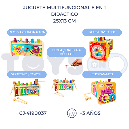 JUGUETE MULTIFUNCIONAL 8 EN 1 DIDÁCTICO (3+)