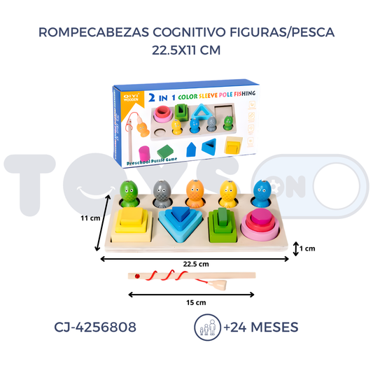 ROMPECABEZAS COGNITIVO FIGURAS/PESCA (24M+)