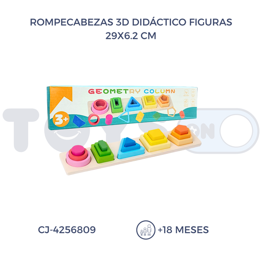 ROMPECABEZAS 3D DIDÁCTICO FIGURAS (18M+)