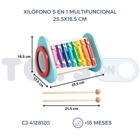 XILÓFONO 5 EN 1 MULTIFUNCIONAL (18M+)
