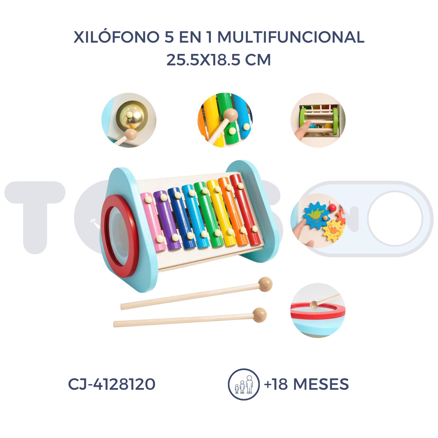 XILÓFONO 5 EN 1 MULTIFUNCIONAL (18M+)