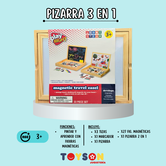 PIZARRA 3 EN 1 (MADERA)