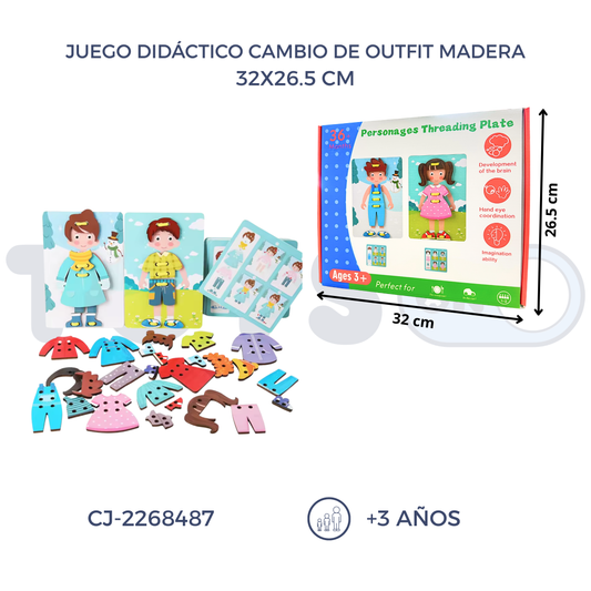 JUEGO DIDÁCTICO CAMBIO DE OUTFIT MADERA (3+)