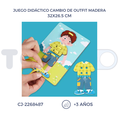 JUEGO DIDÁCTICO CAMBIO DE OUTFIT MADERA (3+)