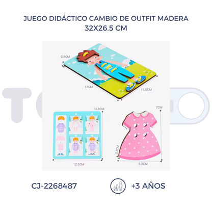 JUEGO DIDÁCTICO CAMBIO DE OUTFIT MADERA (3+)