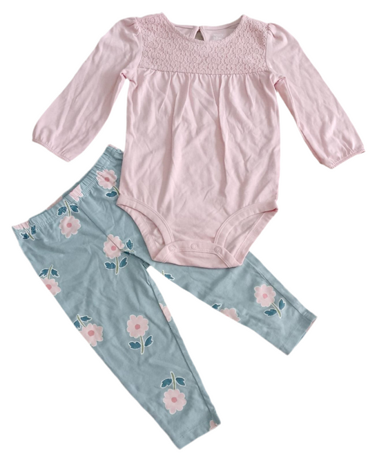 CONJUNTO 2 PIEZAS BODY MANGA LARGA/PANTALÓN (24M/2T)