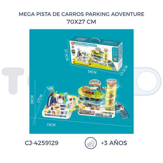 MEGA PISTA DE CARROS PARKING ADVENTURE (3+)