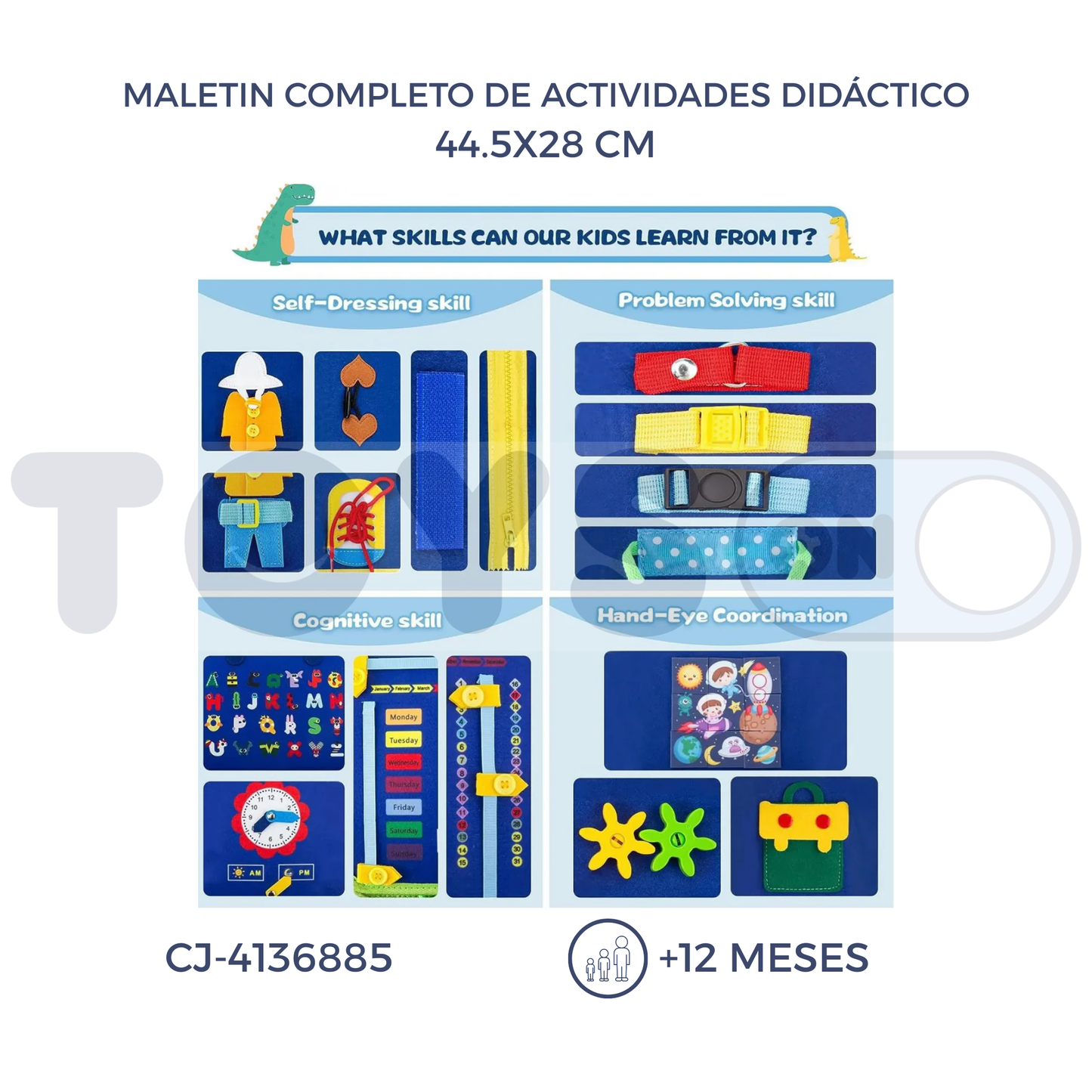 MALETIN COMPLETO DE ACTIVIDADES DIDÁCTICO (12M+)