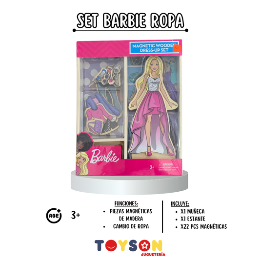 SET BARBIE ROPA (MADERA)