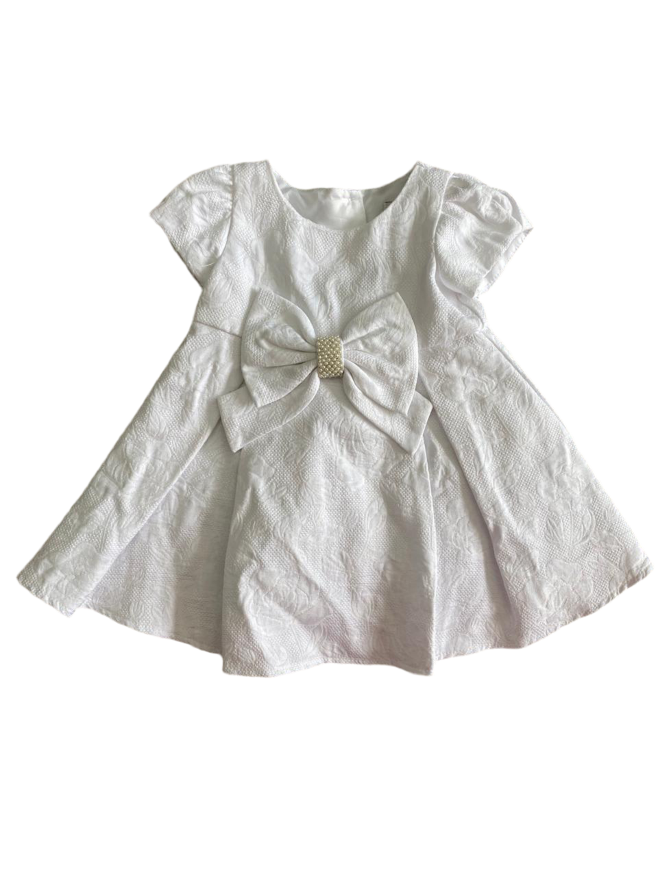 VESTIDO BLANCO CON INTERIOR (6-9M)