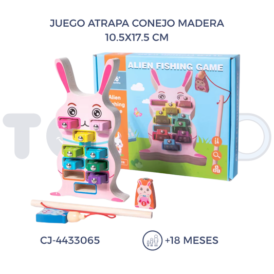 JUEGO ATRAPA CONEJO MADERA (18M+)
