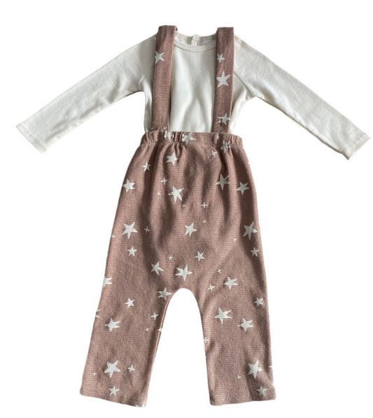 CONJUNTO 2 PIEZAS OVEROL/BODY MANGA LARGA (12M/1T)