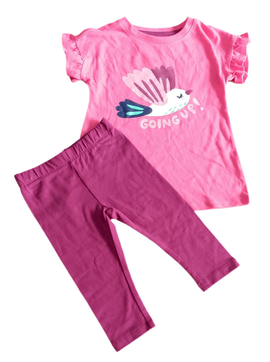 SET 2 PIEZAS BLUSA MANGA CORTA/PANTALÓN (24M/2T)