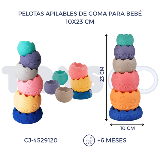 PELOTAS APILABLES DE GOMA (6M+)