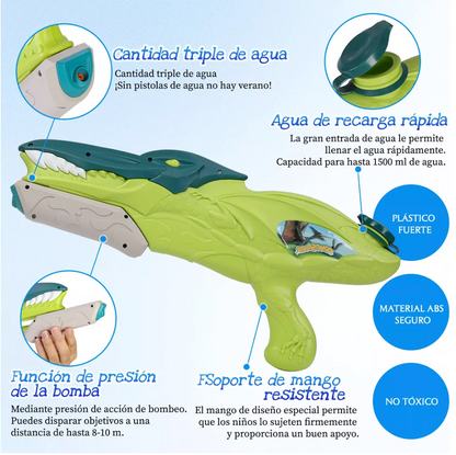 PISTOLA DE AGUA DINOSAURIO
