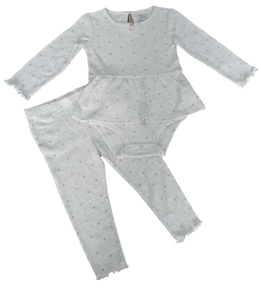 CONJUNTO 2 PIEZAS BODY MANGA LARGA/PANTALON (24M/2T)