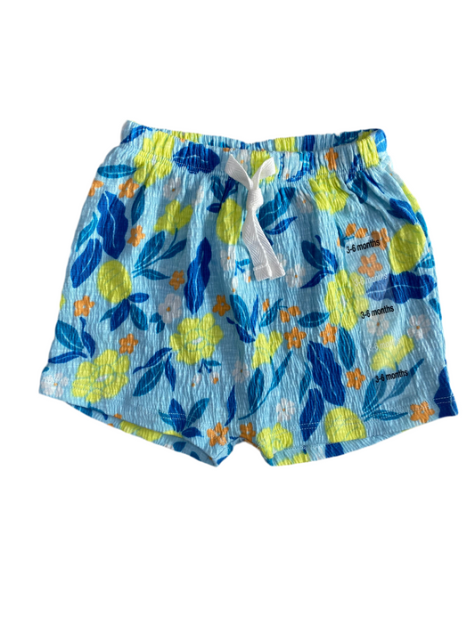 SHORT PLAYERO ESTAMPADO FLORES (3-6M)