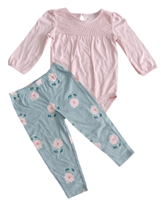 CONJUNTO 2 PIEZAS BODY MANGA LARGA/PANTALÓN (24M/2T)