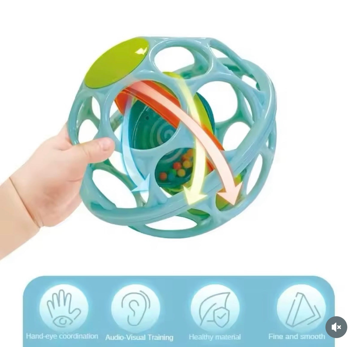 Pelota sensorial de agarre (6M+)