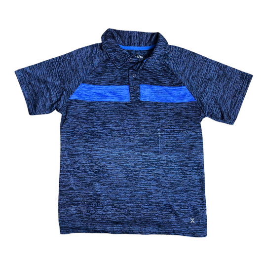 XERSION CAMISA MANGA CORTA CON FRANJA CELESTE ANTI-TRANSPIRANTE AZUL MARINO