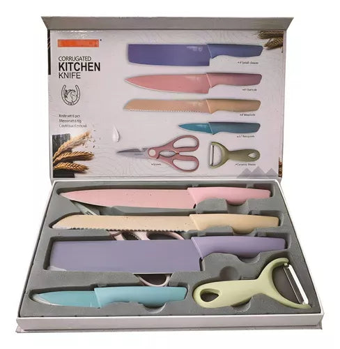 SET CUCHILLOS MULTICOLOR