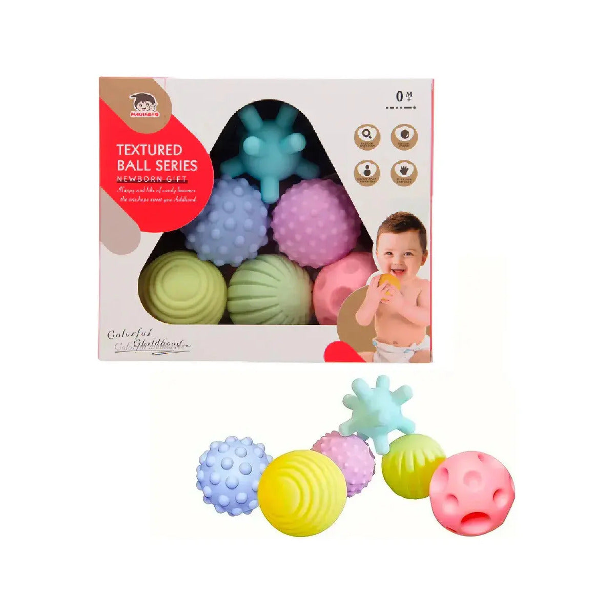 Set de pelotas sensoriales (12M+)