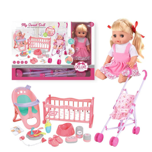 MUÑECA KIT SILLA CUNA COCHE