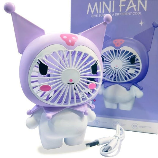 VENTILADOR PORTATIL KUROMI LILA