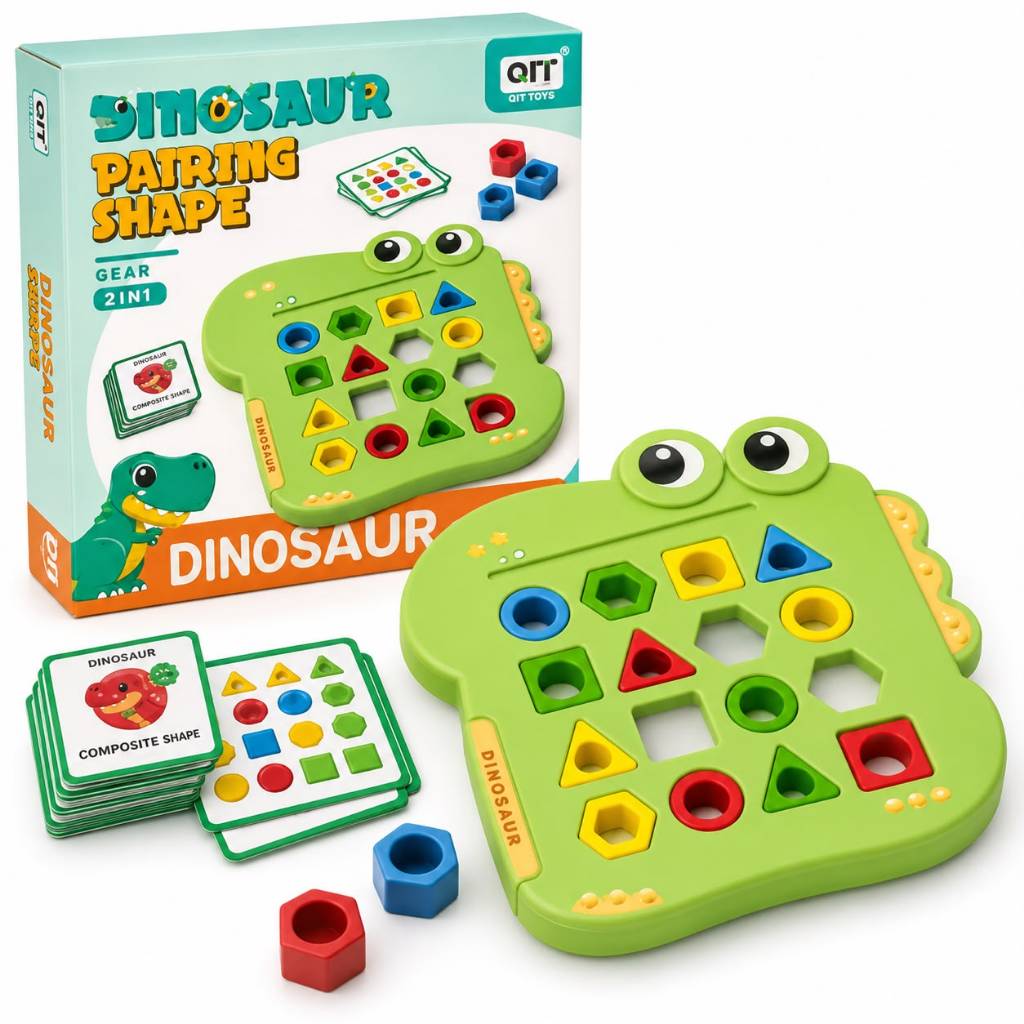 Dinosaurio didáctico de formas (+3)