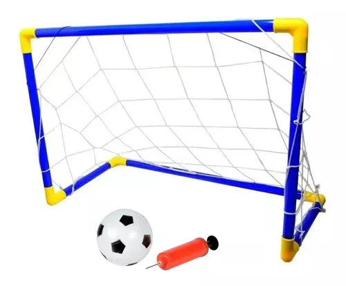 ARCO DE FUTBOL ARMABLE CON INFLADOR Y PELOTA